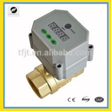 DN15 timer drain control valve with 2 way brass 9-24VDC for for timing flower water control system